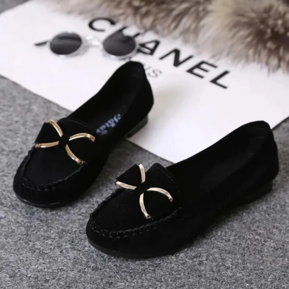 Moda donna Casual Lofers Scarpe basse Donna Autunno Elegante Nodo a farfalla Scarpe comode Donna Morbido classico 2024