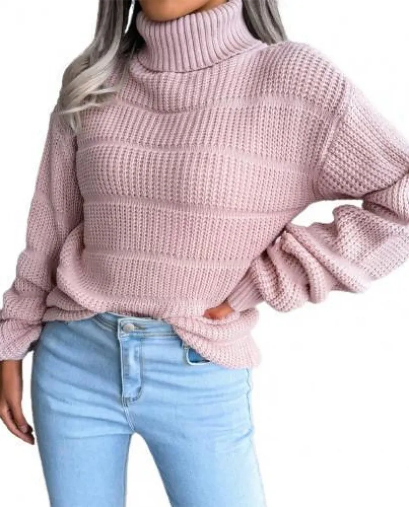 Moda Donna Maglione Allentato Elastico Elastico Lady Pullover Lavorato A Maglia Au