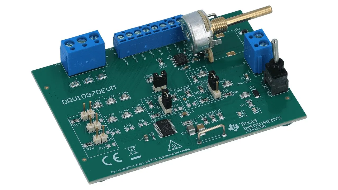 Modulo di valutazione Azionamento per motori per DRV10970 Motion Motor Development Kit DRV10970