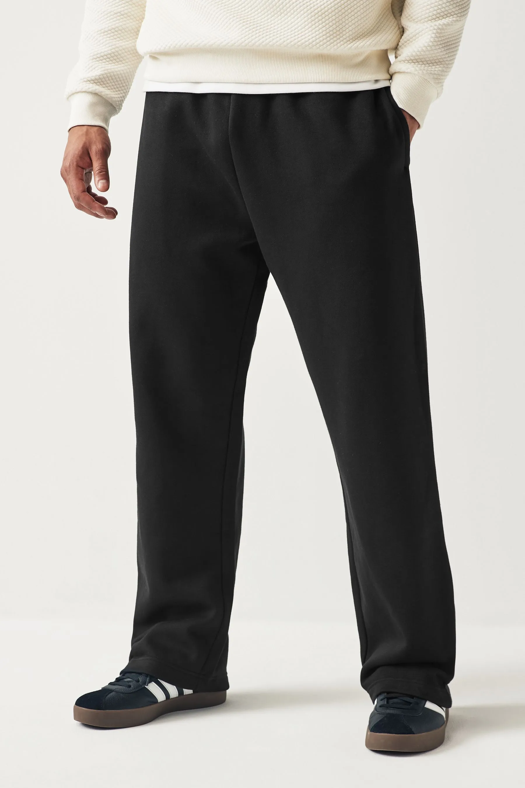 Nero  - Pantaloni da jogging con gamba larga