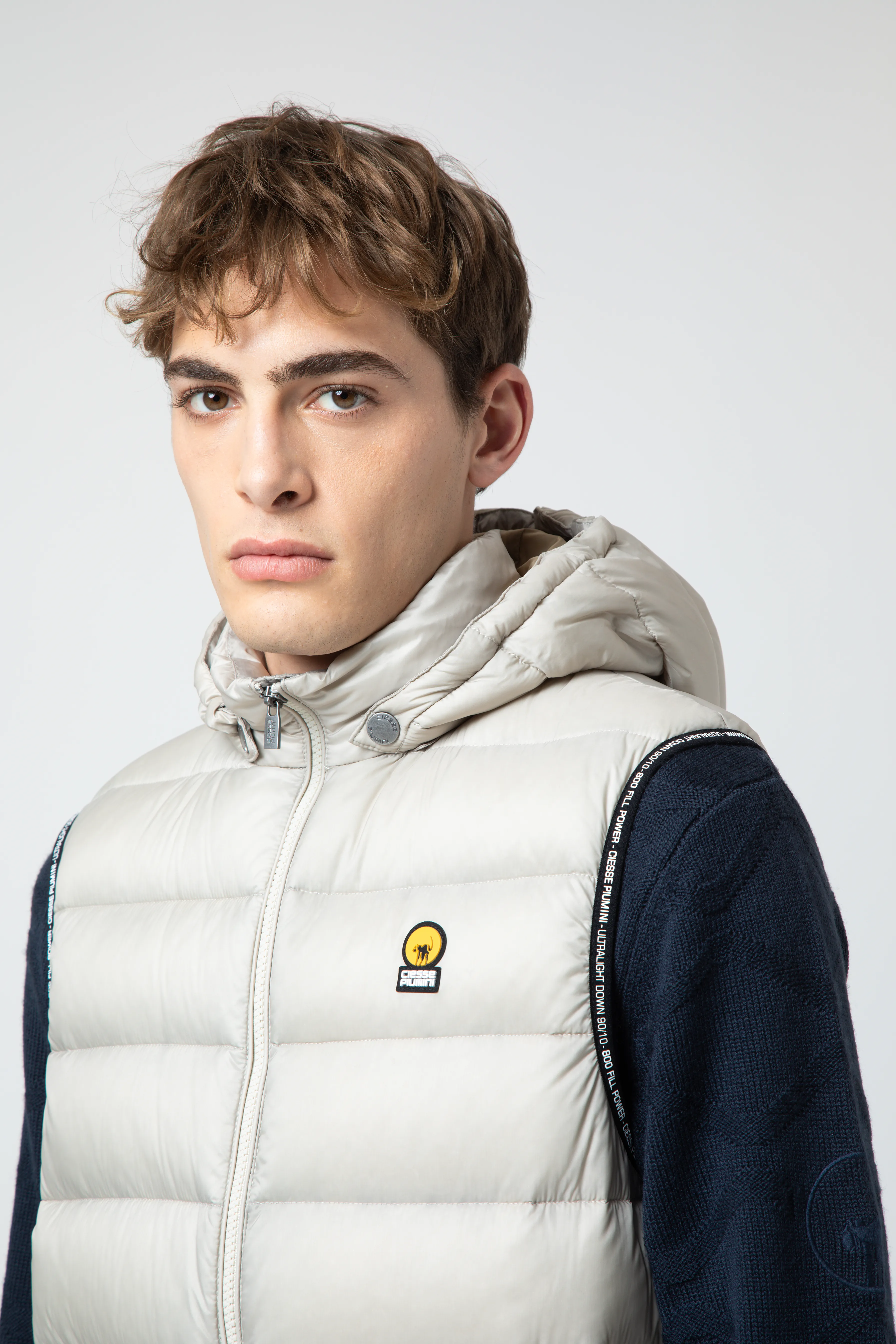 NODIE – Beige hooded vest
