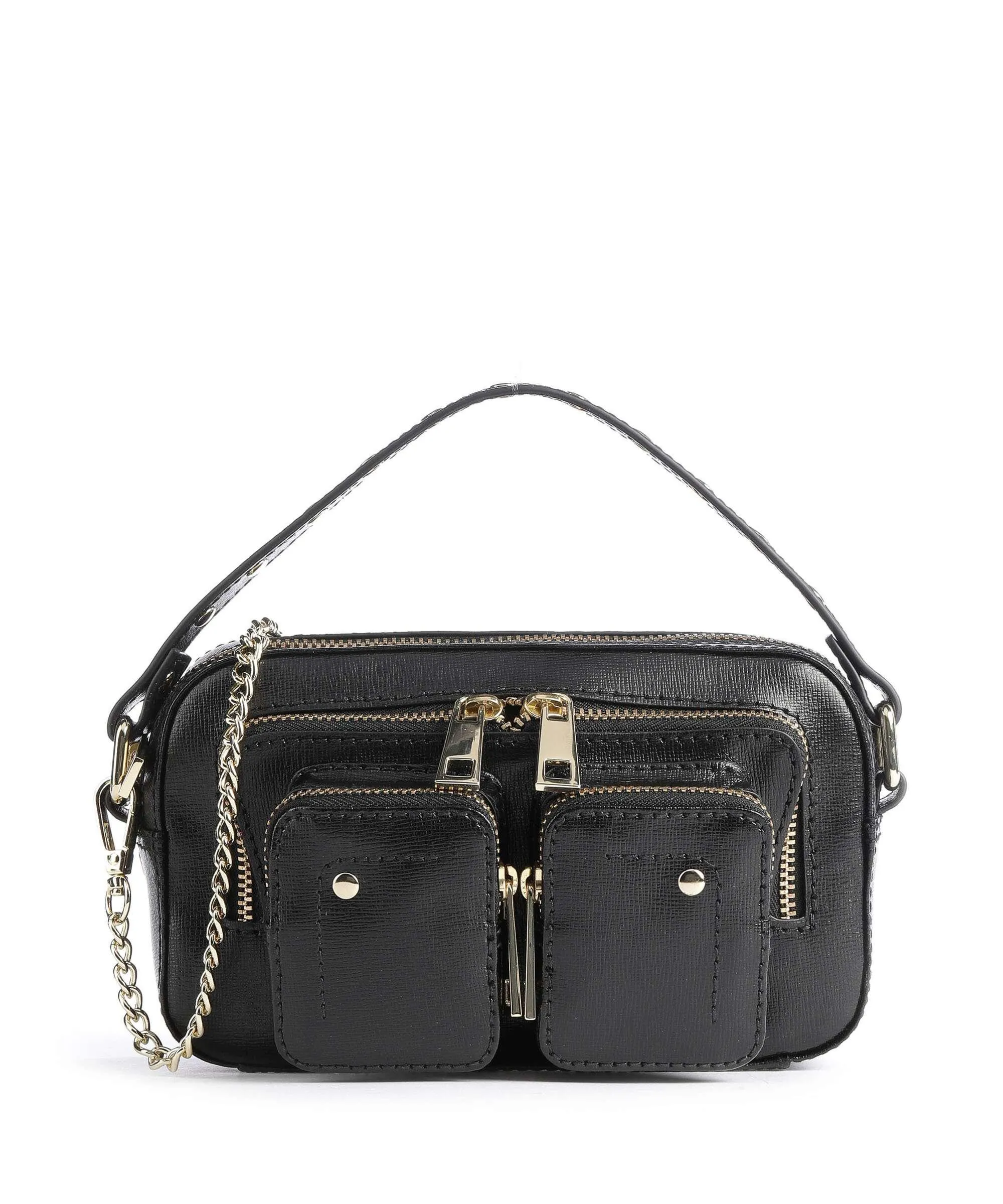  Núnoo Florence Helena Borsa a tracolla pelle a grana fine nero  