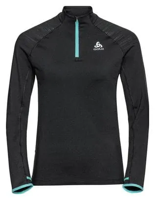 Odlo Axalp Trail Ceramiwarm Maglione termico 1/2 zip da donna nero