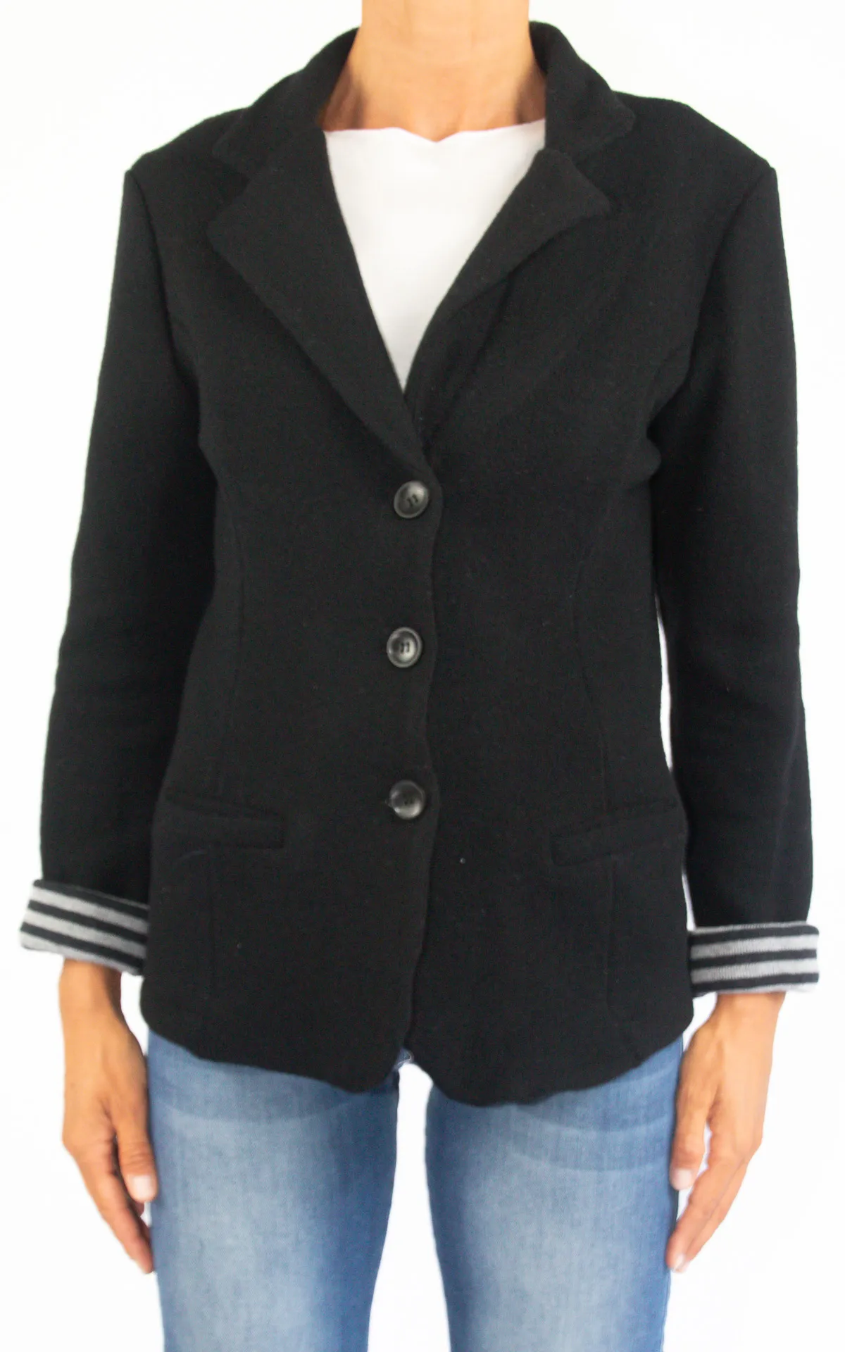 Off-On – giacca in lana – nero/grigio