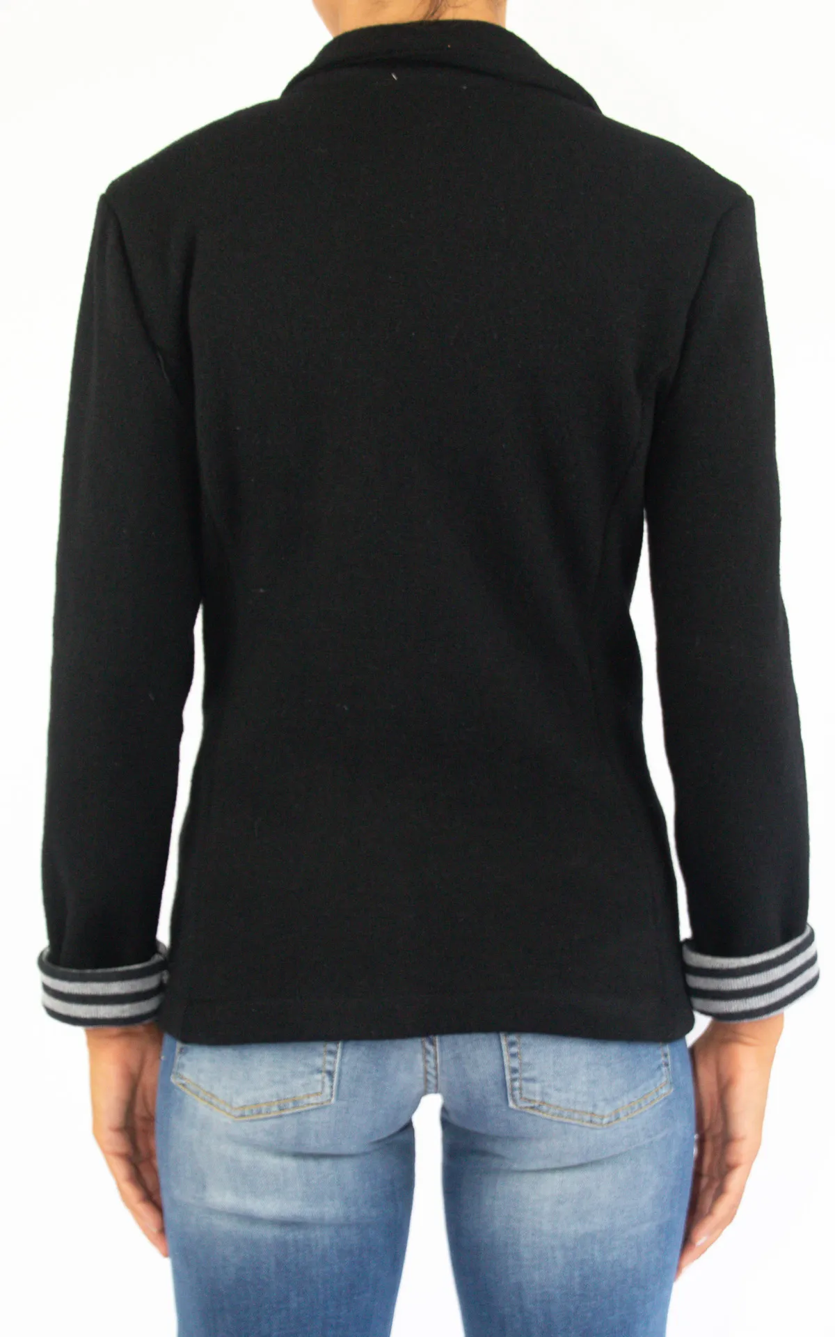 Off-On – giacca in lana – nero/grigio