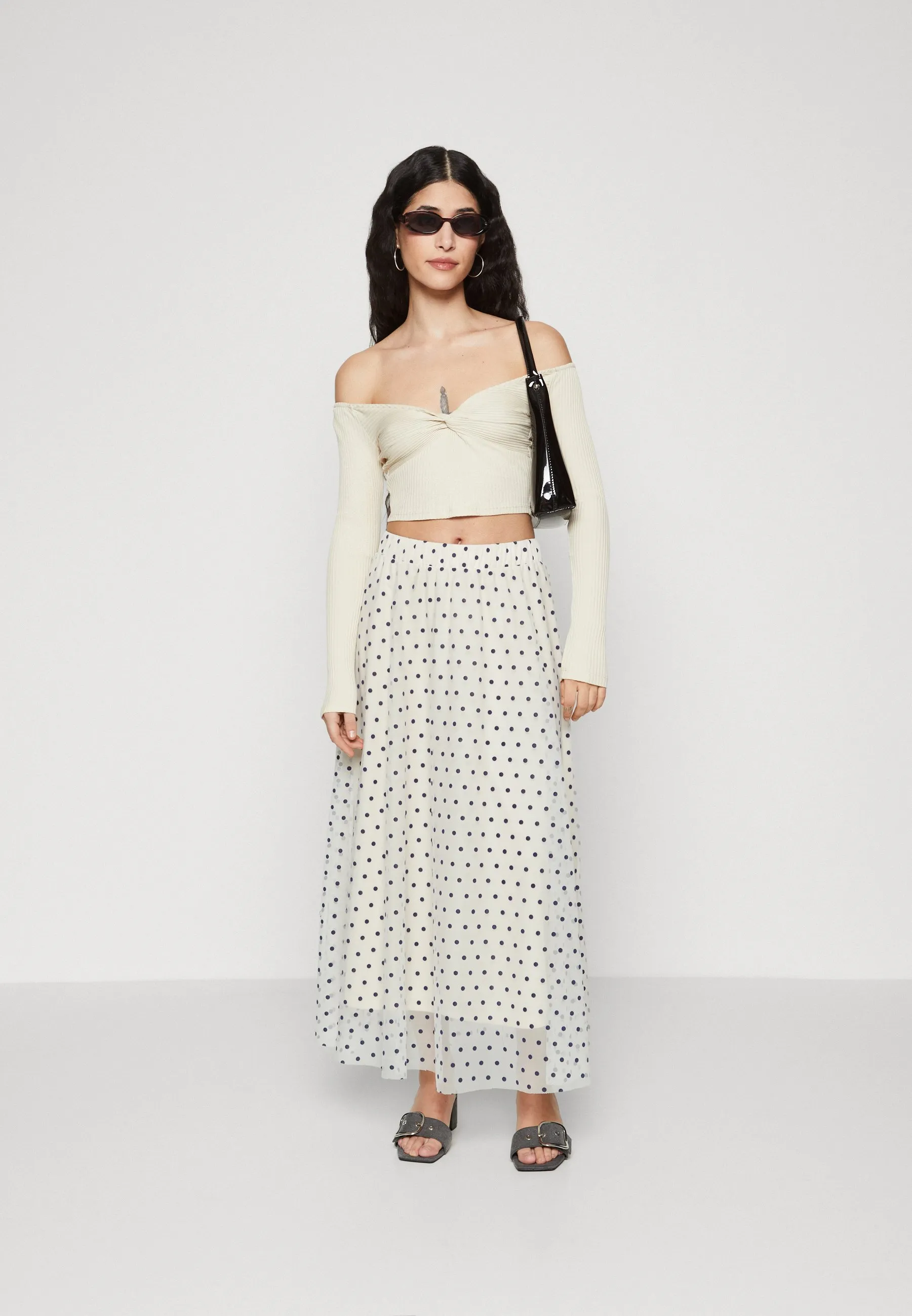 ONLPONERA DOT SKIRT - Gonna lunga