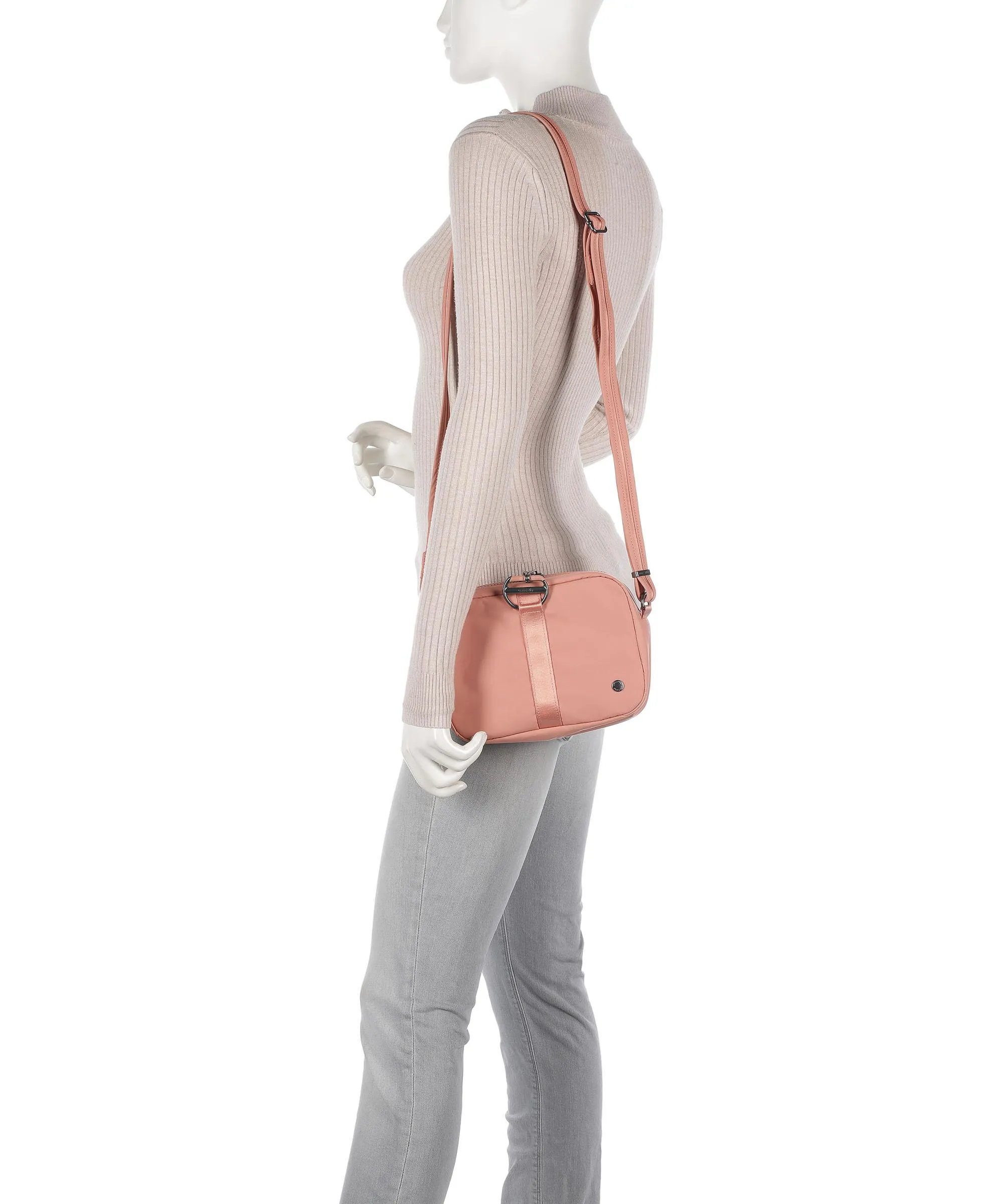  Pacsafe Citysafe CX square Borsa a tracolla nylon rosa antico  