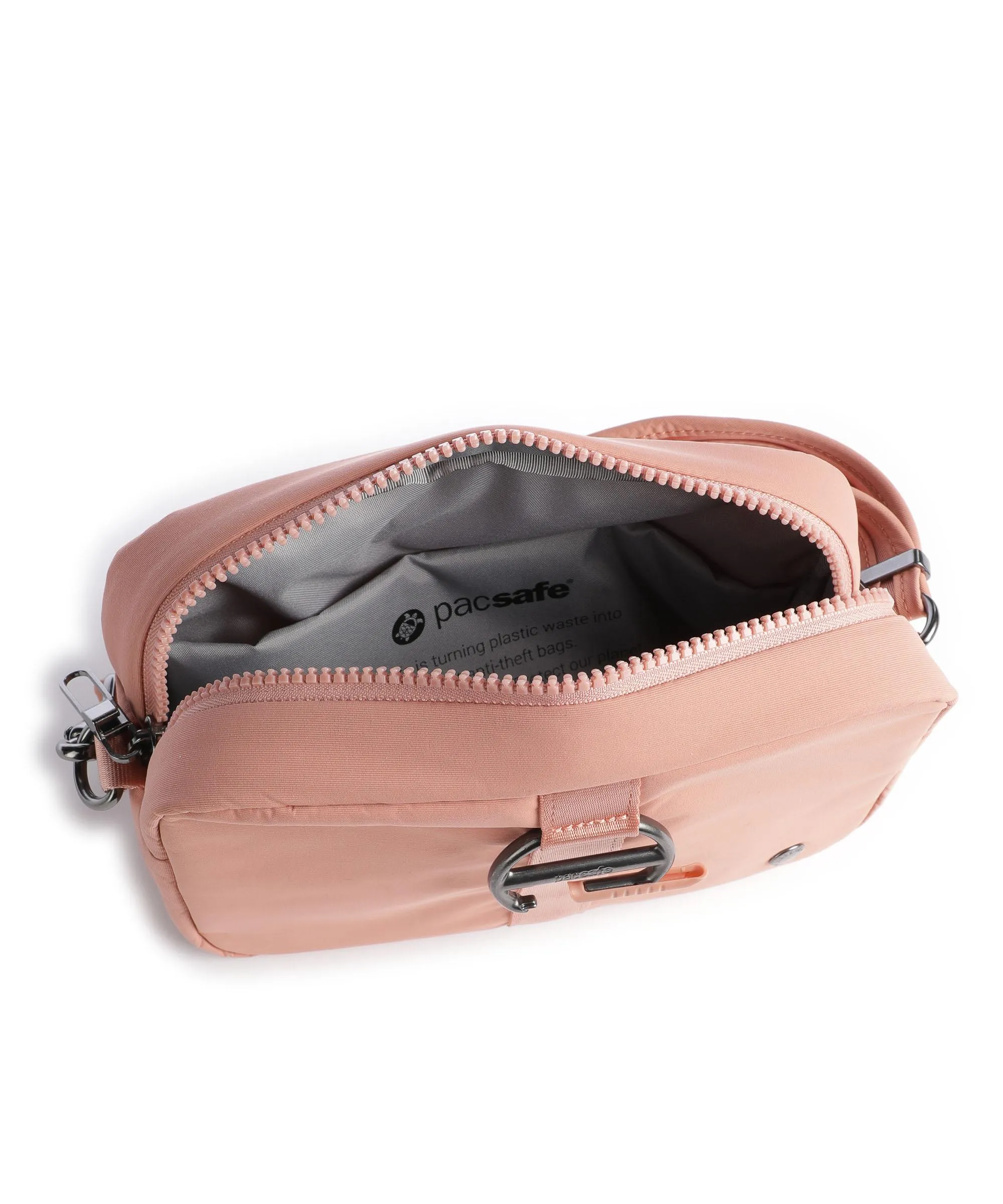  Pacsafe Citysafe CX square Borsa a tracolla nylon rosa antico  