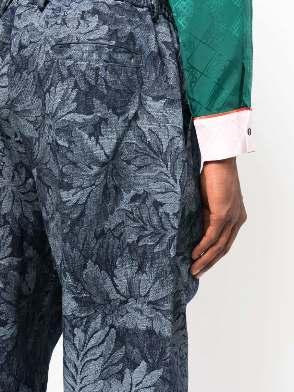 pantalone damascato