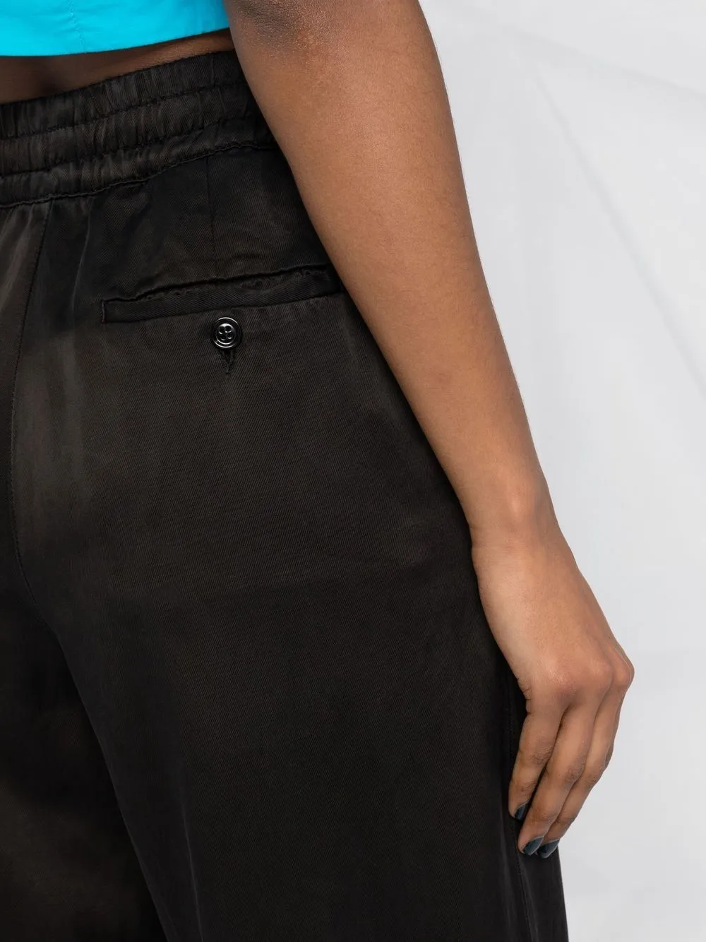 pantalone jogger in raso