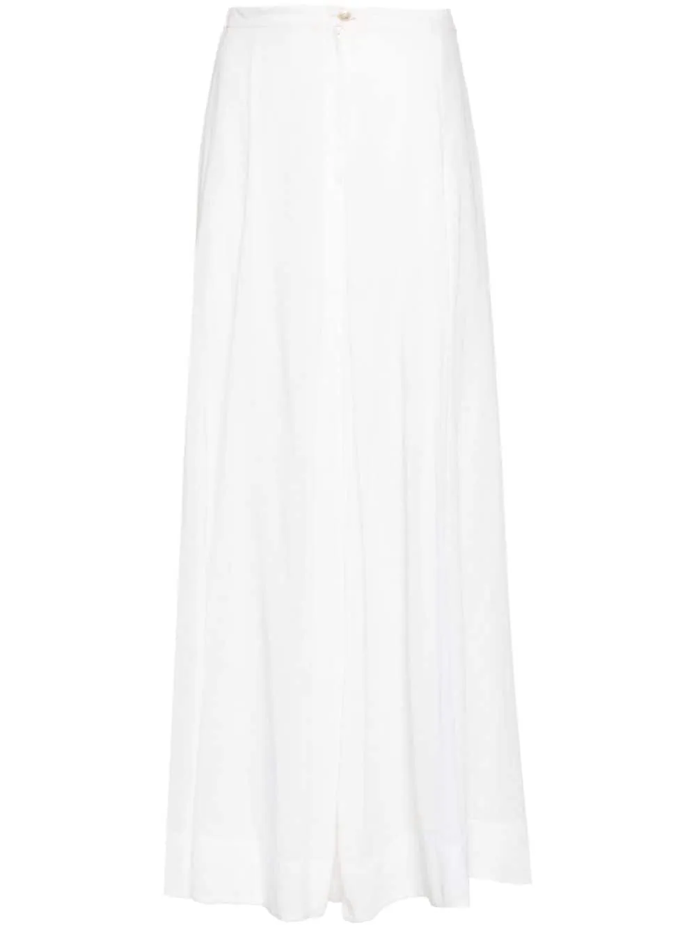 Pantaloni a gamba ampia in bianco - donna
