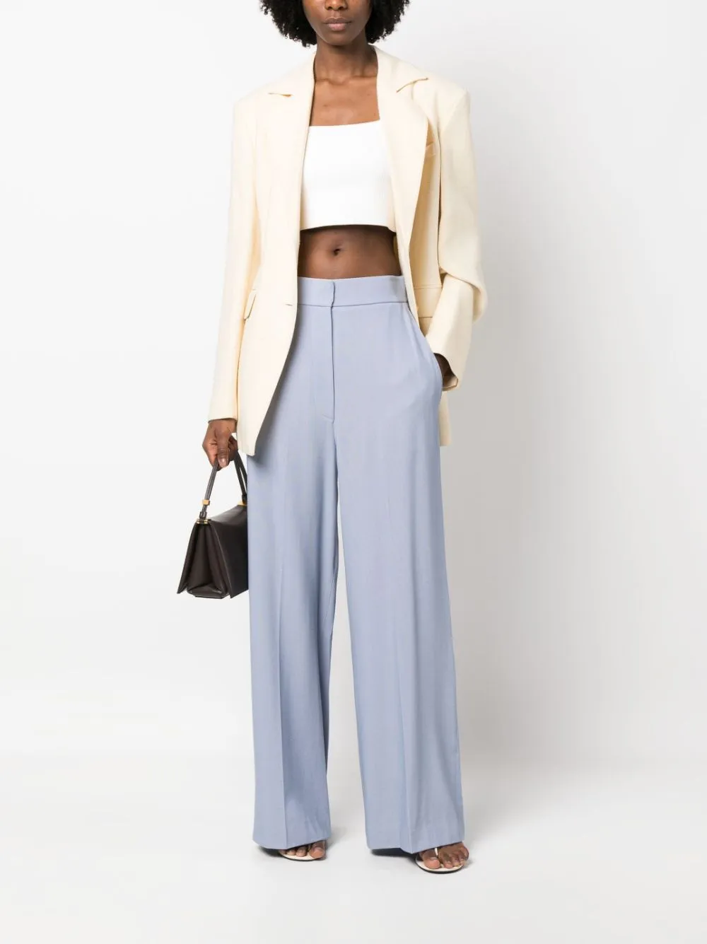 Pantaloni a gamba ampia in lilla - donna