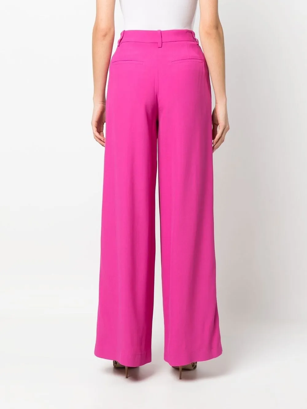 Pantaloni a gamba ampia in rosa - donna
