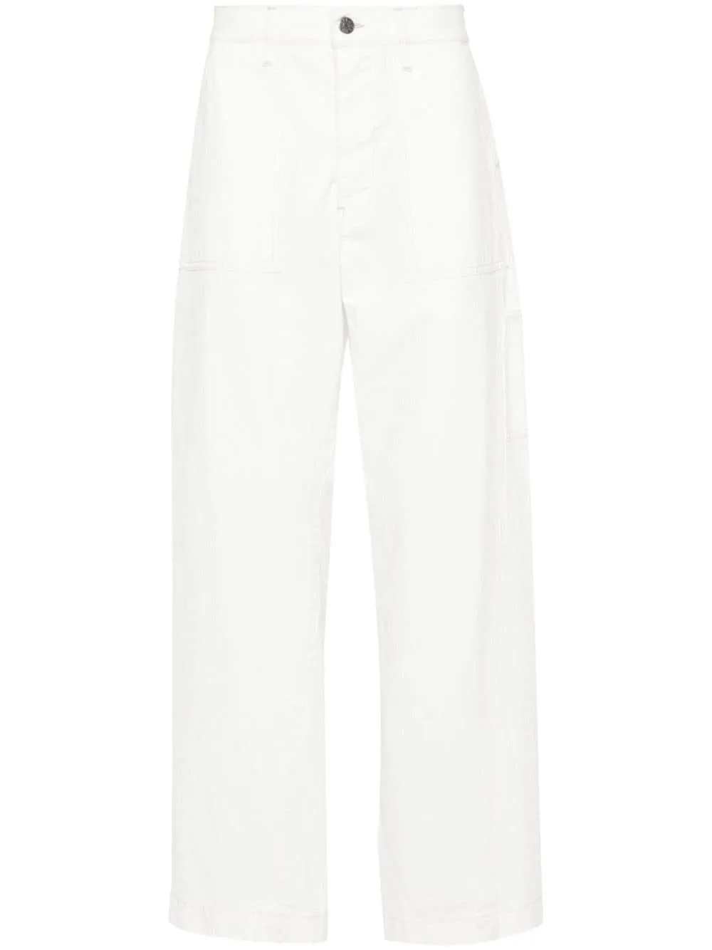 Pantaloni a gamba dritta in bianco - uomo