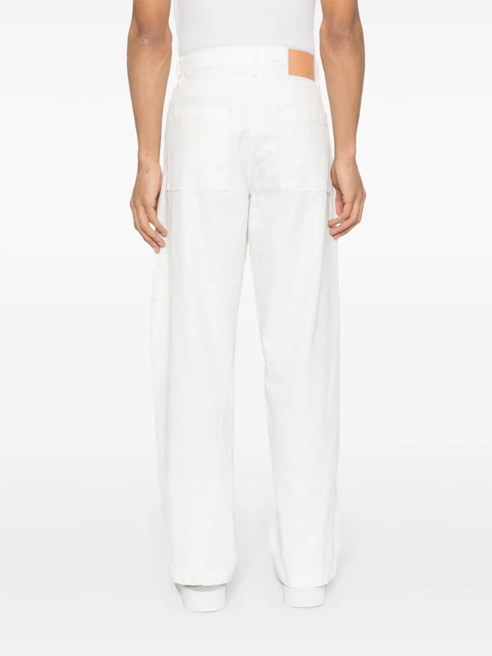Pantaloni a gamba dritta in bianco - uomo