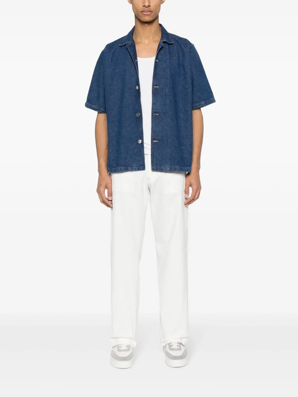 Pantaloni a gamba dritta in bianco - uomo