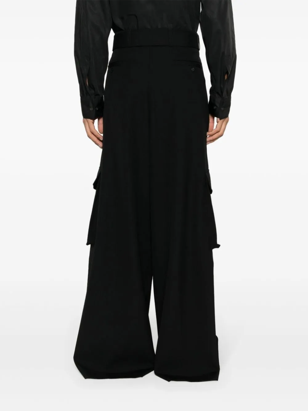 Pantaloni a gamba larga in nero - uomo
