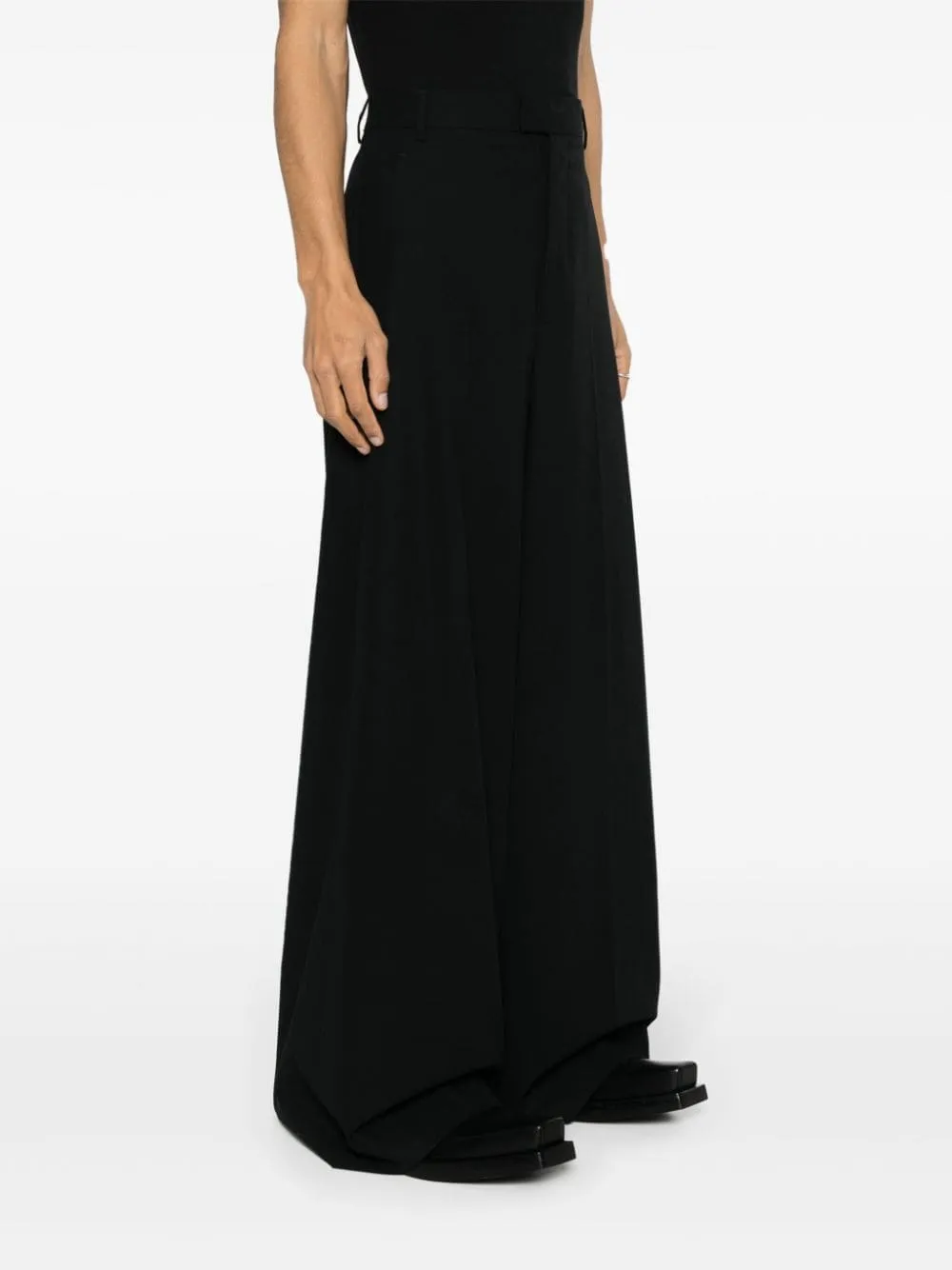 Pantaloni a gamba larga matthieu in nero - donna