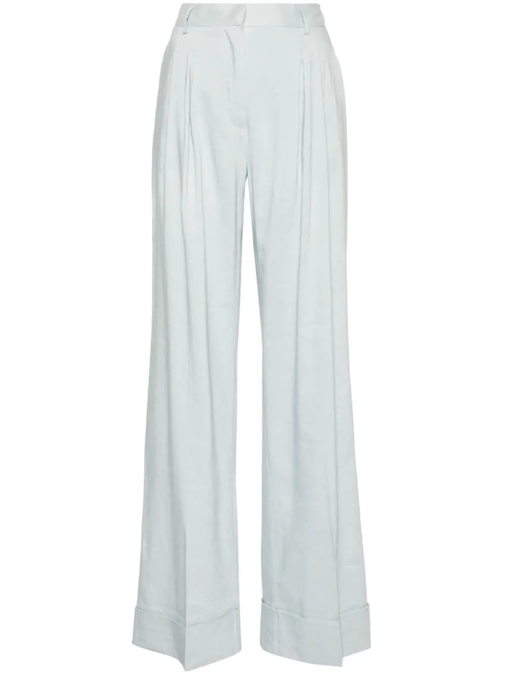 Pantaloni a gamba larga nathalie in azzurro - donna