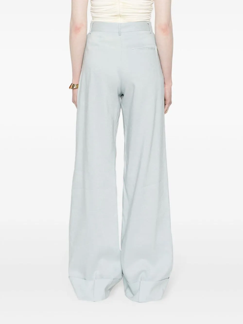 Pantaloni a gamba larga nathalie in azzurro - donna