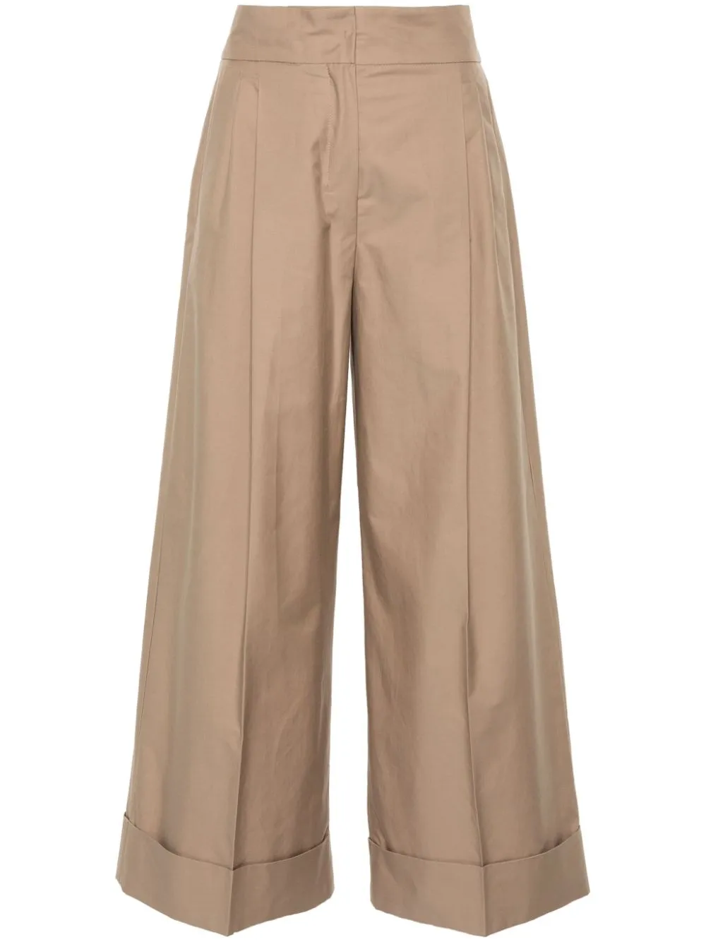 Pantaloni Abba a gamba ampia in beige - donna