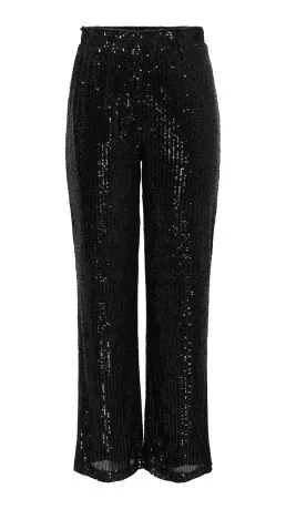 Pantaloni Donna Gamba Larga Dorati