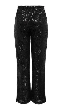 Pantaloni Donna Gamba Larga Dorati