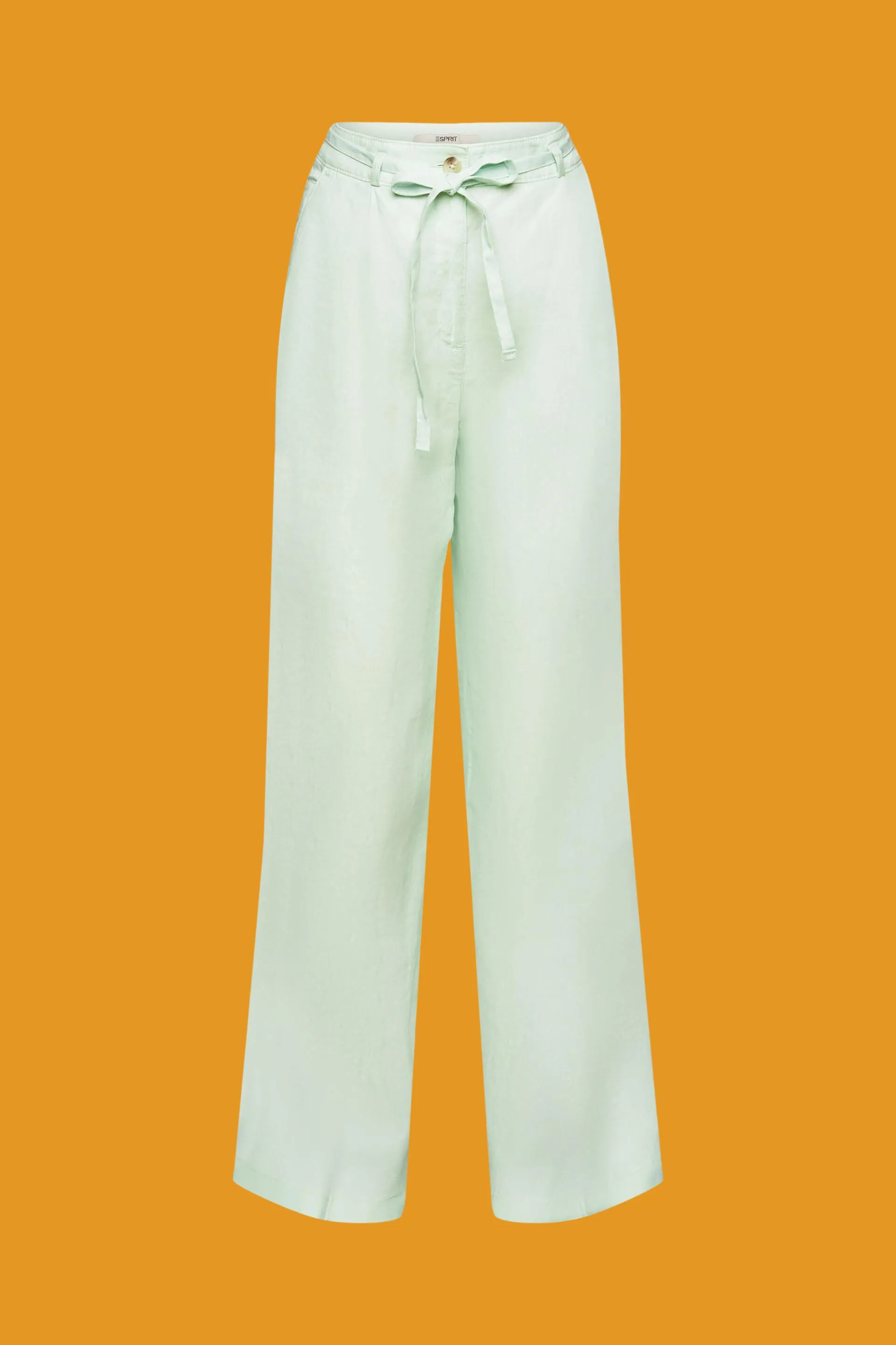 Pantaloni in lino a gamba larga