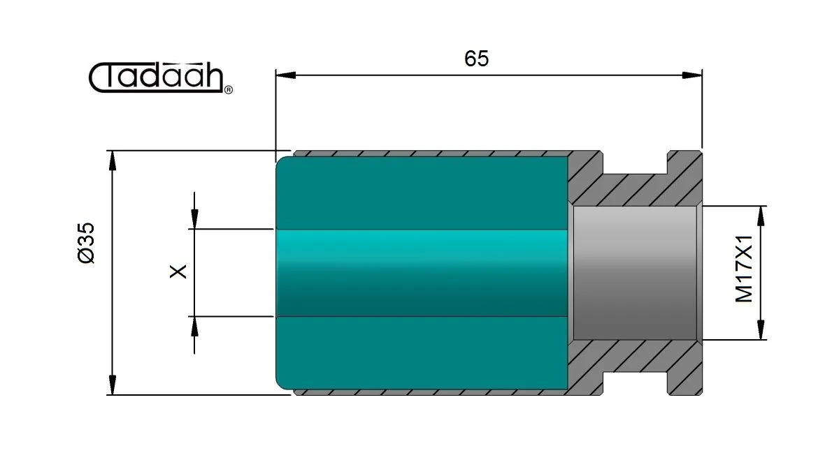 PCIMM35 Pinza TONDA o ESAGONALE, diametro 35mm per caricatore di barre IEMCA monomandrino con Filetto destro M17x1mm