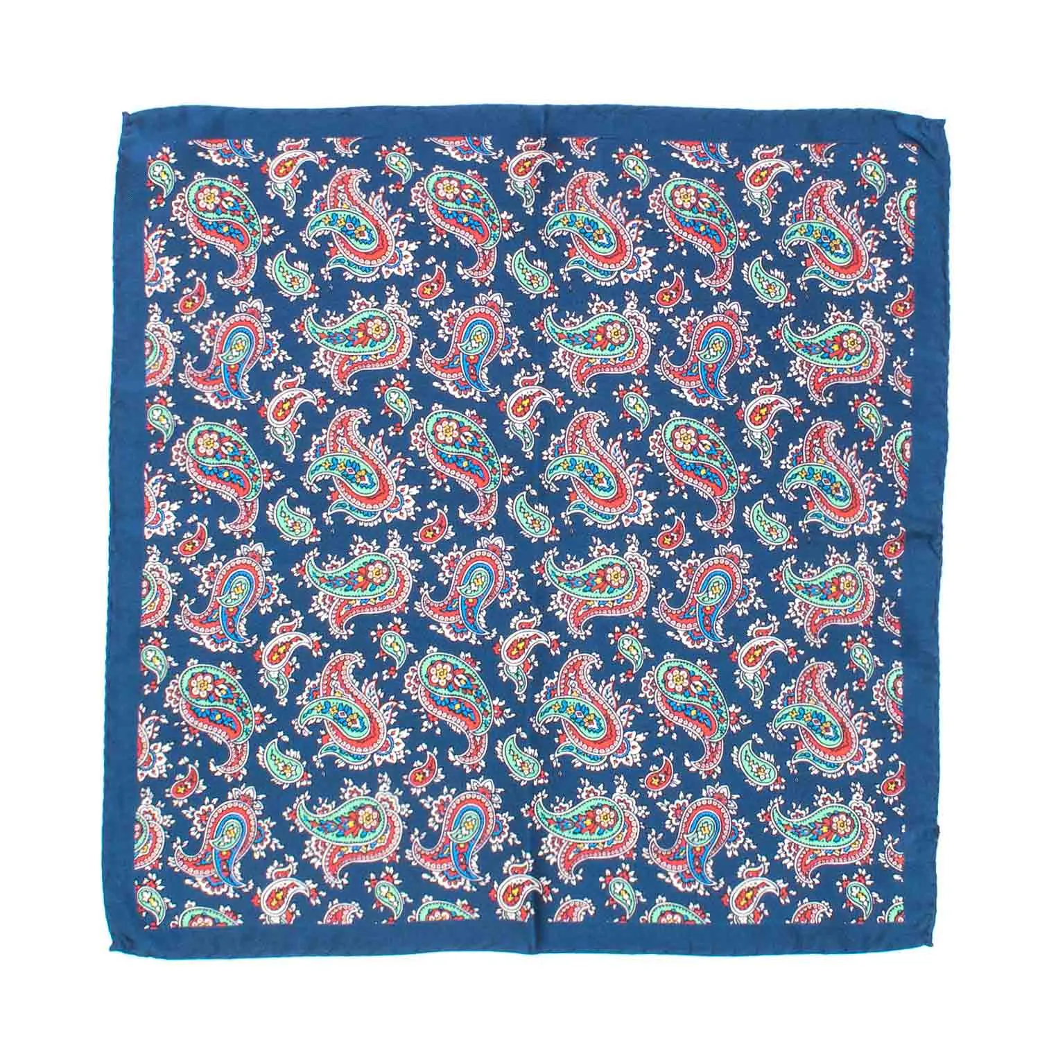 Pochette Seta Fantasia Blu