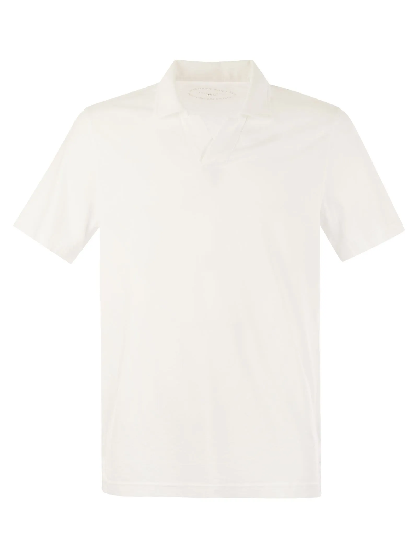 Polo con collo aperto in cotone