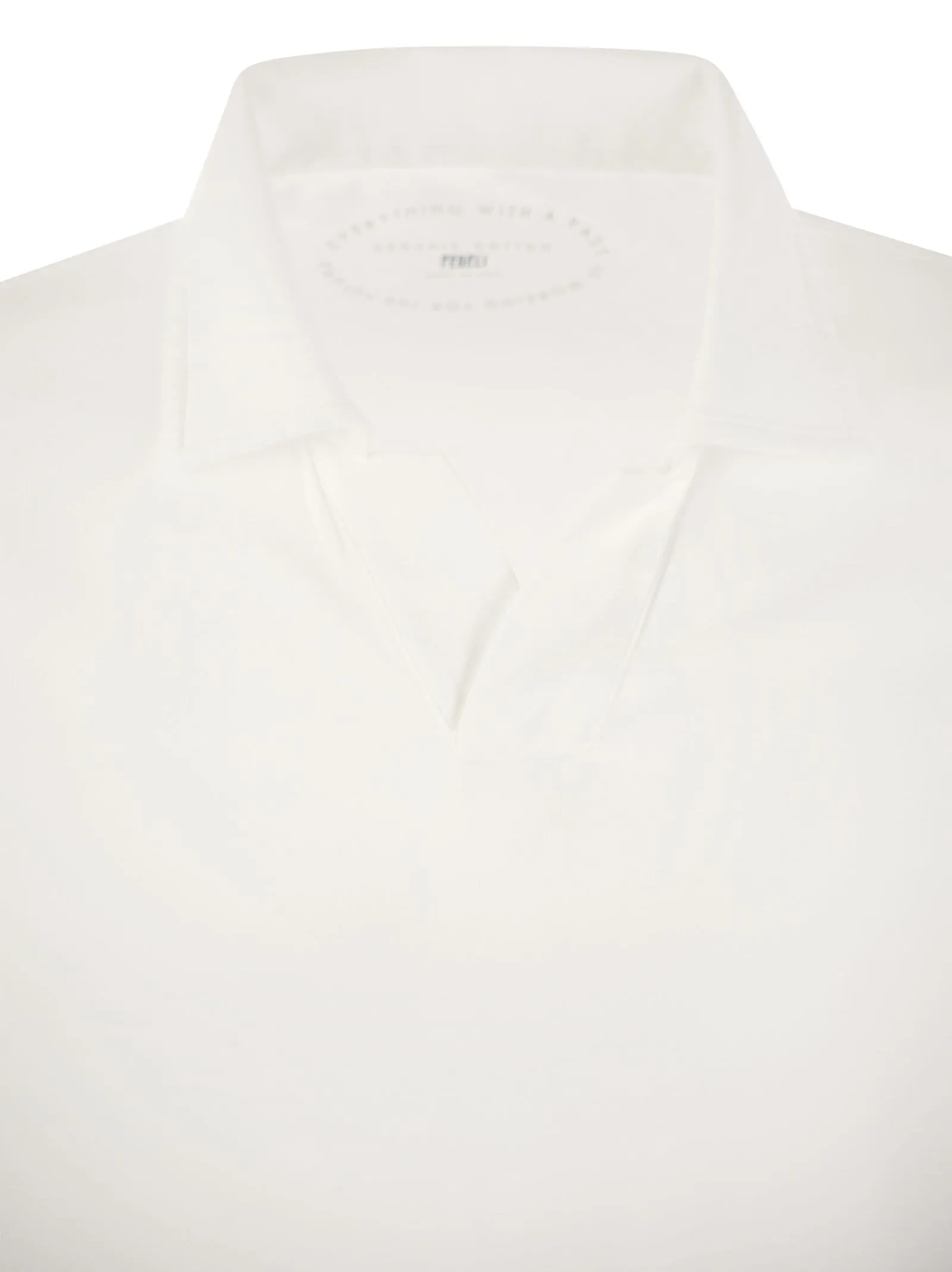 Polo con collo aperto in cotone