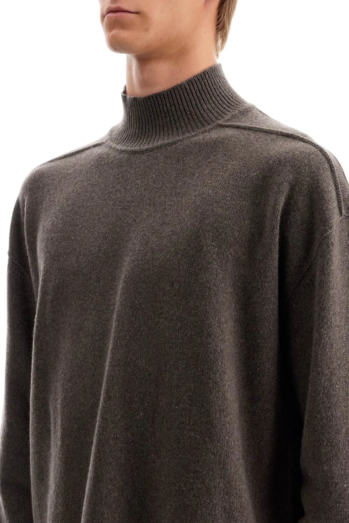 Pullover a collo alto in cachemire