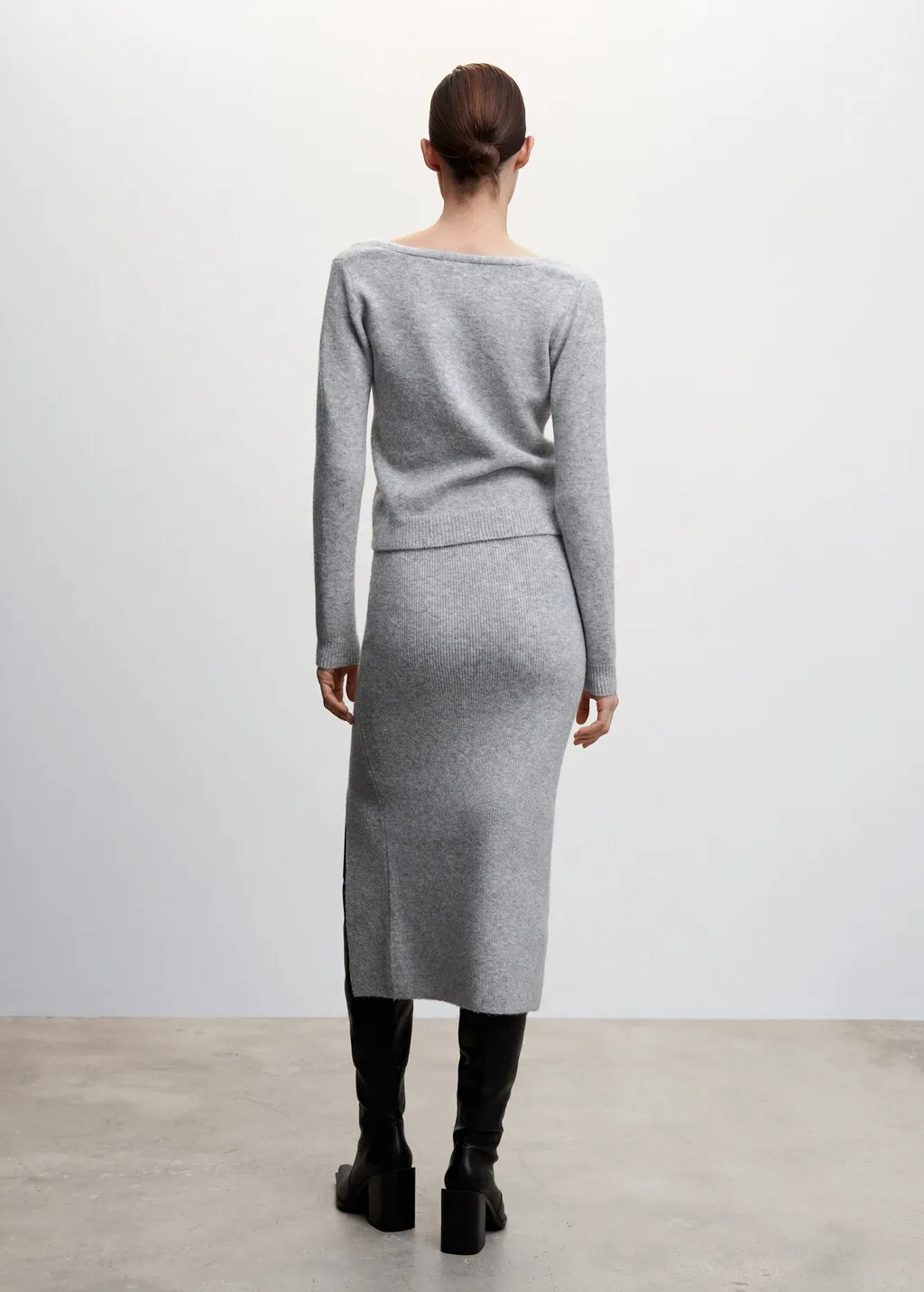 Pullover collo a V increspato