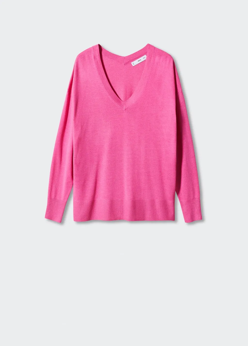 Pullover collo a V spacchi