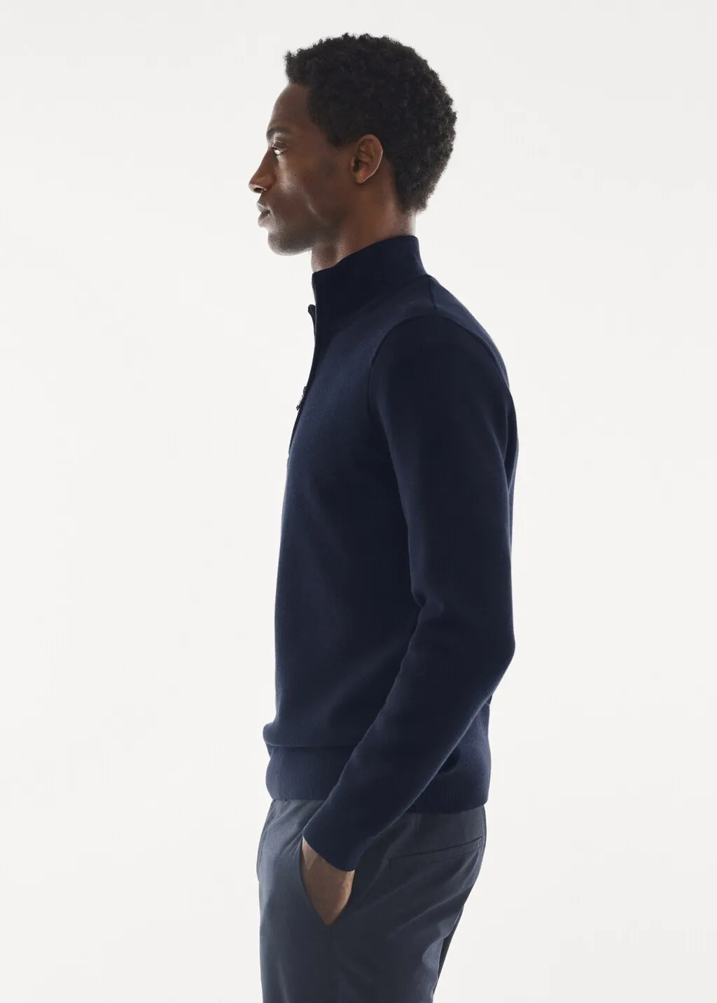 Pullover collo a zip traspirante
