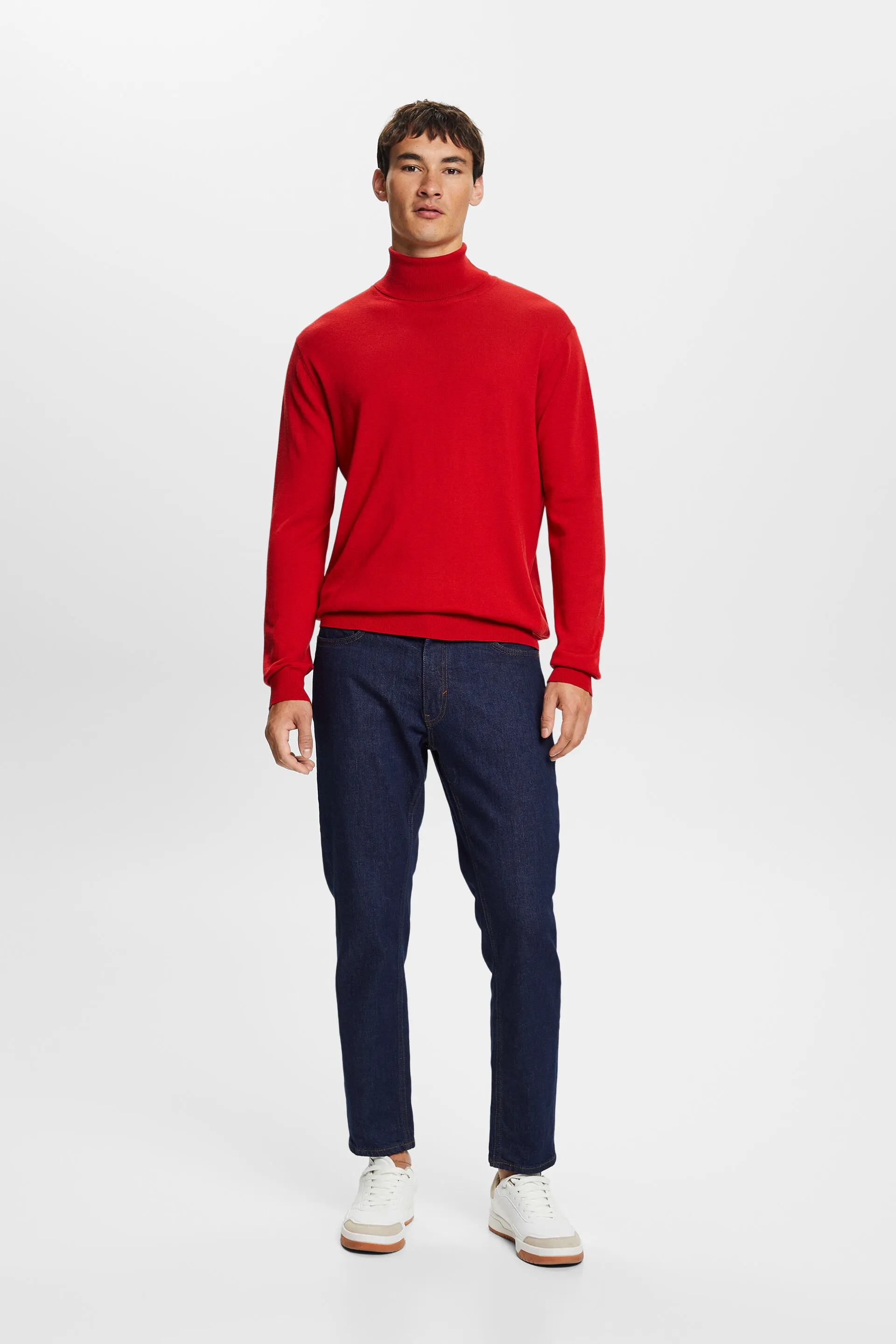 Pullover con collo a tartaruga in lana merino