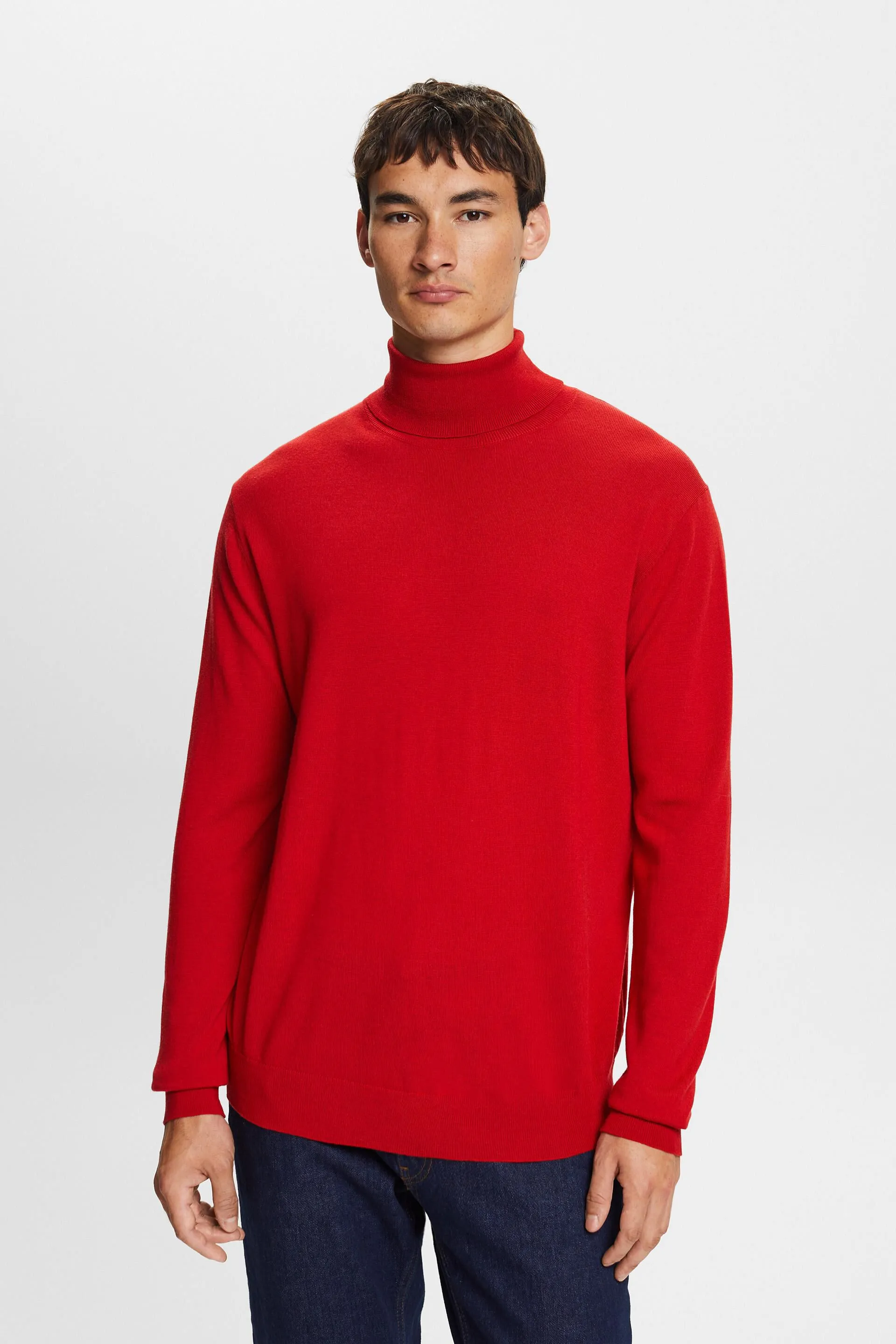 Pullover con collo a tartaruga in lana merino
