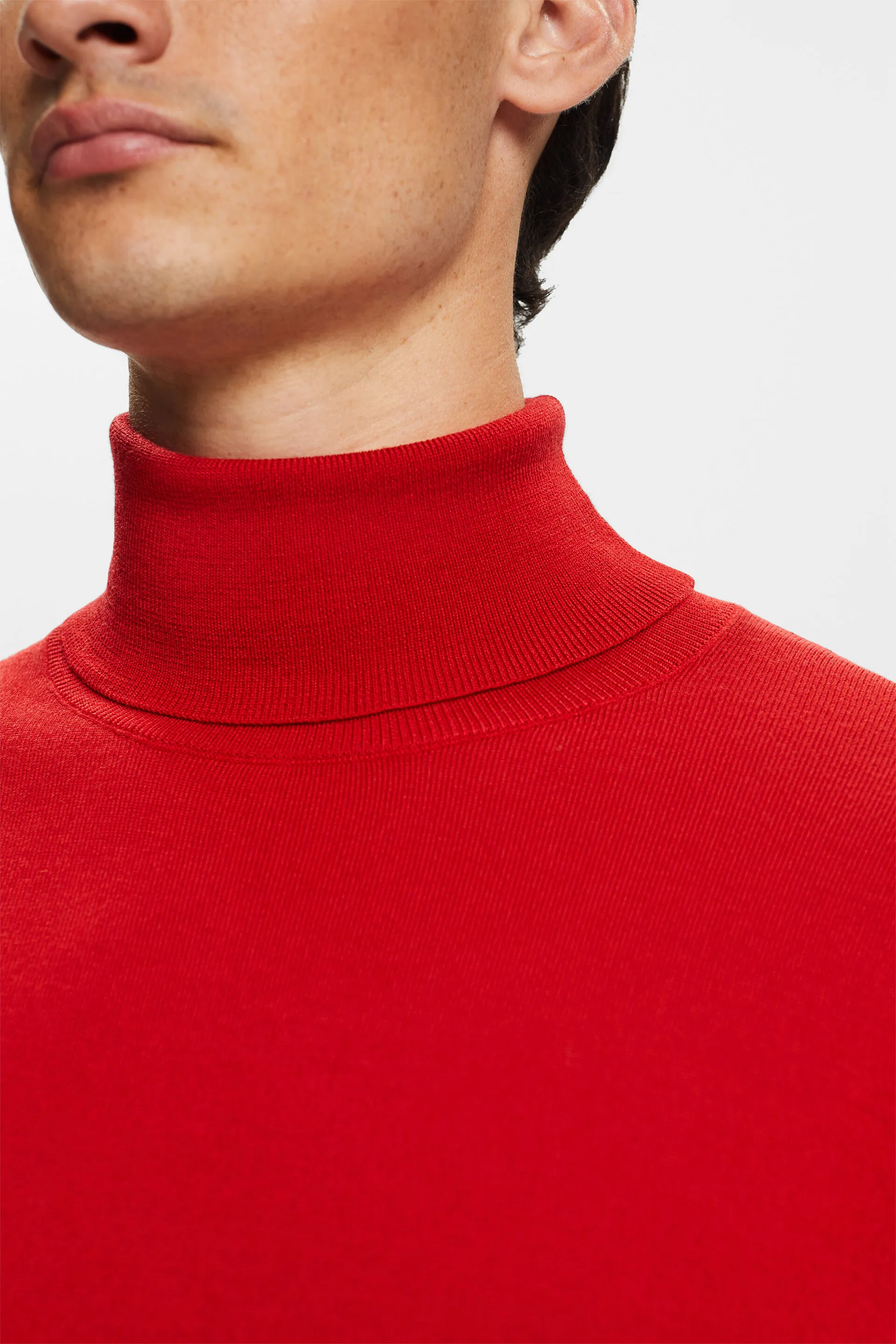 Pullover con collo a tartaruga in lana merino