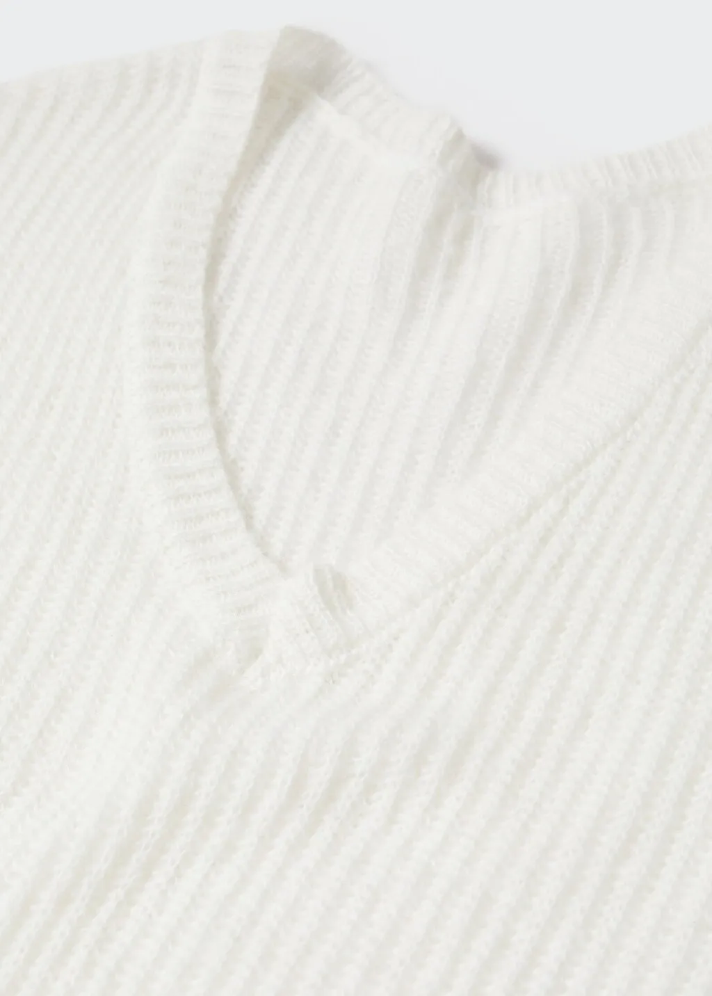 Pullover coste collo a V