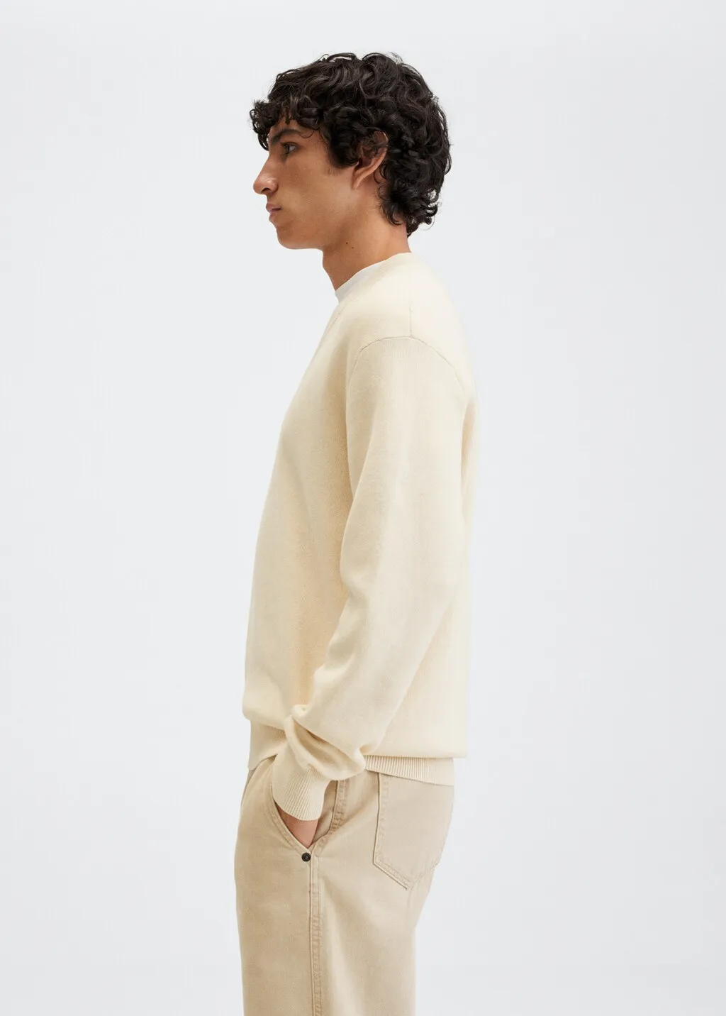 Pullover cotone collo a V
