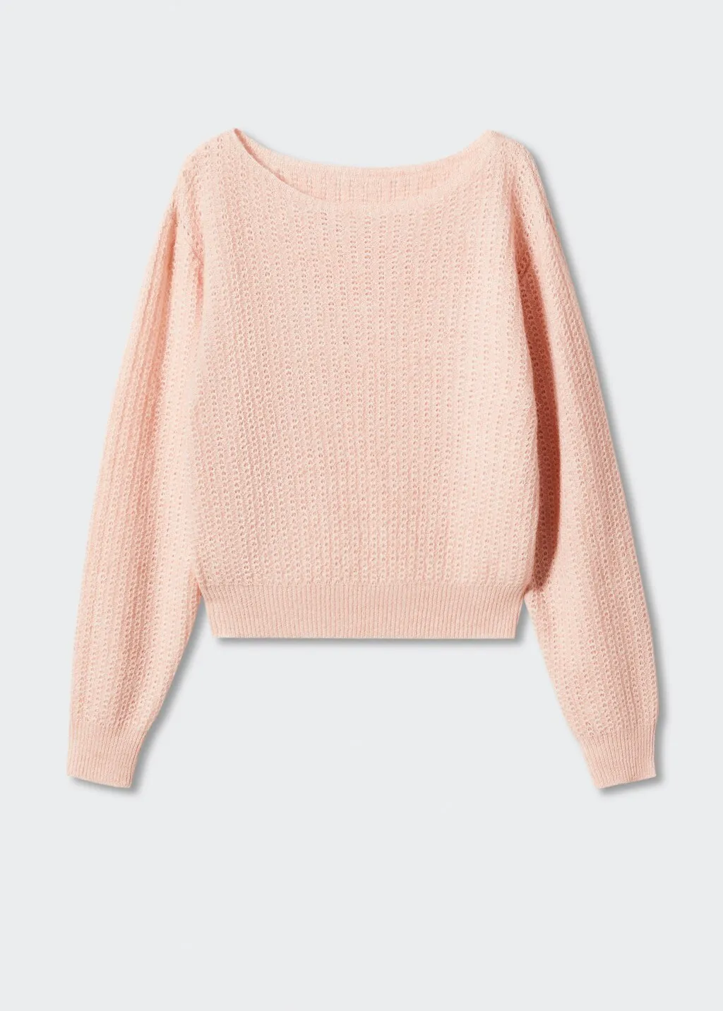 Pullover crop collo a barca