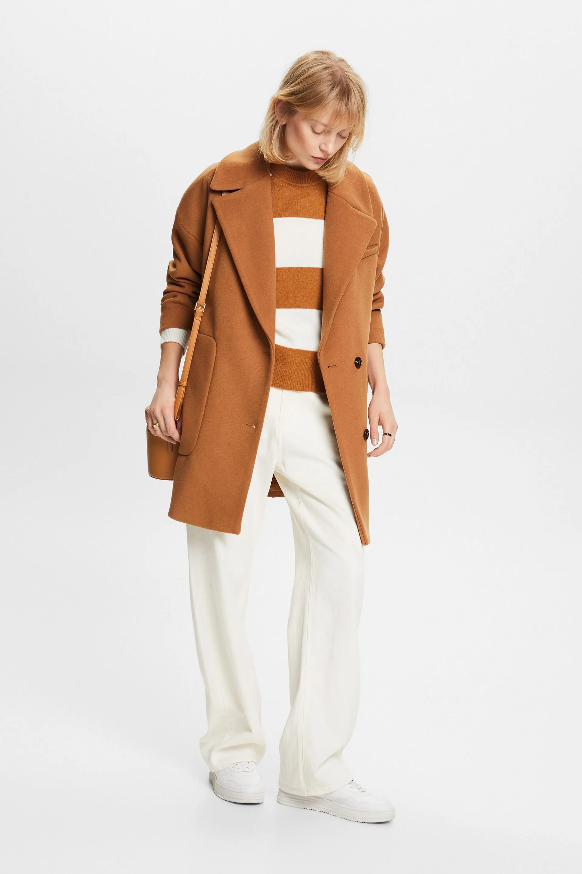 Pullover in misto lana a righe