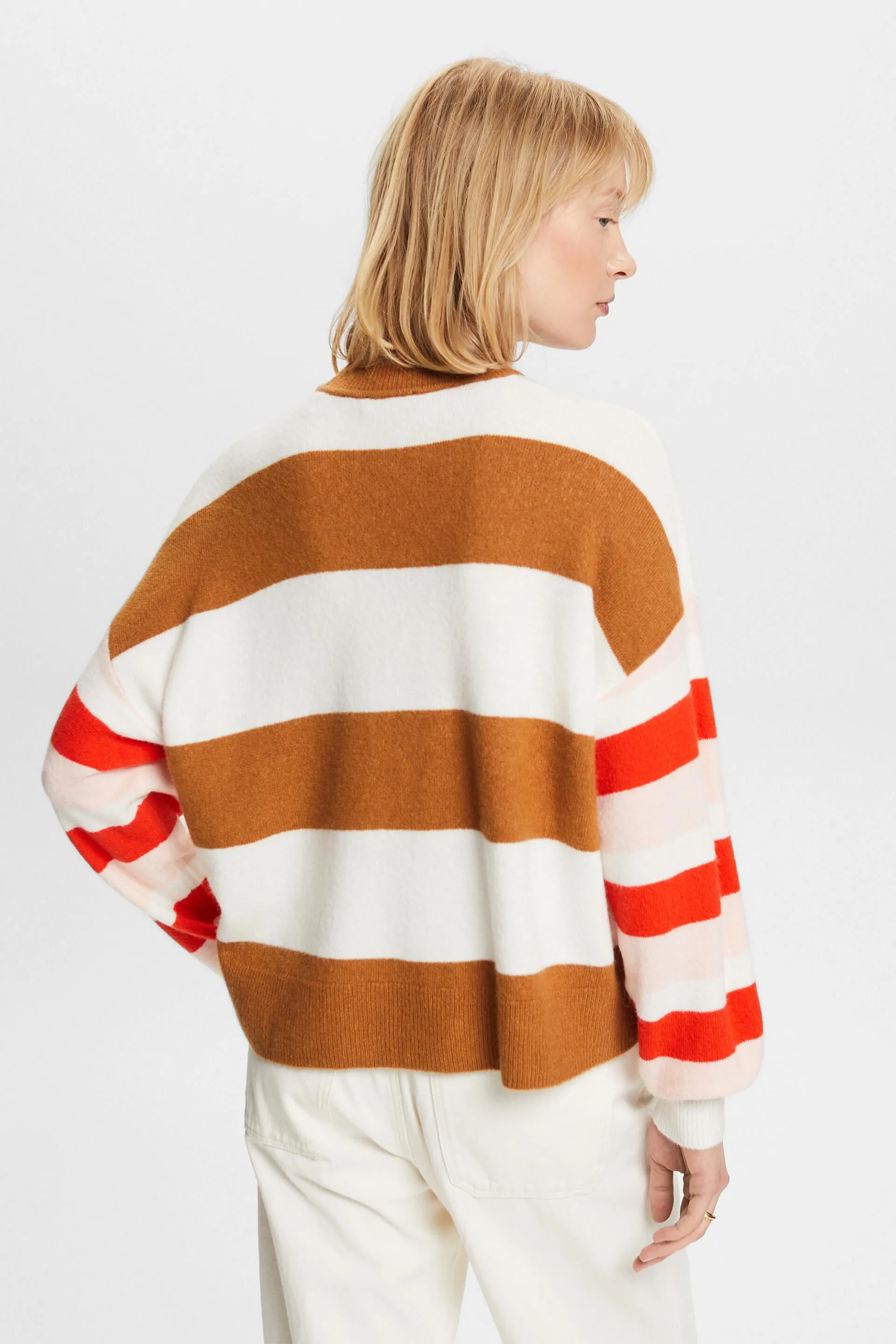 Pullover in misto lana a righe