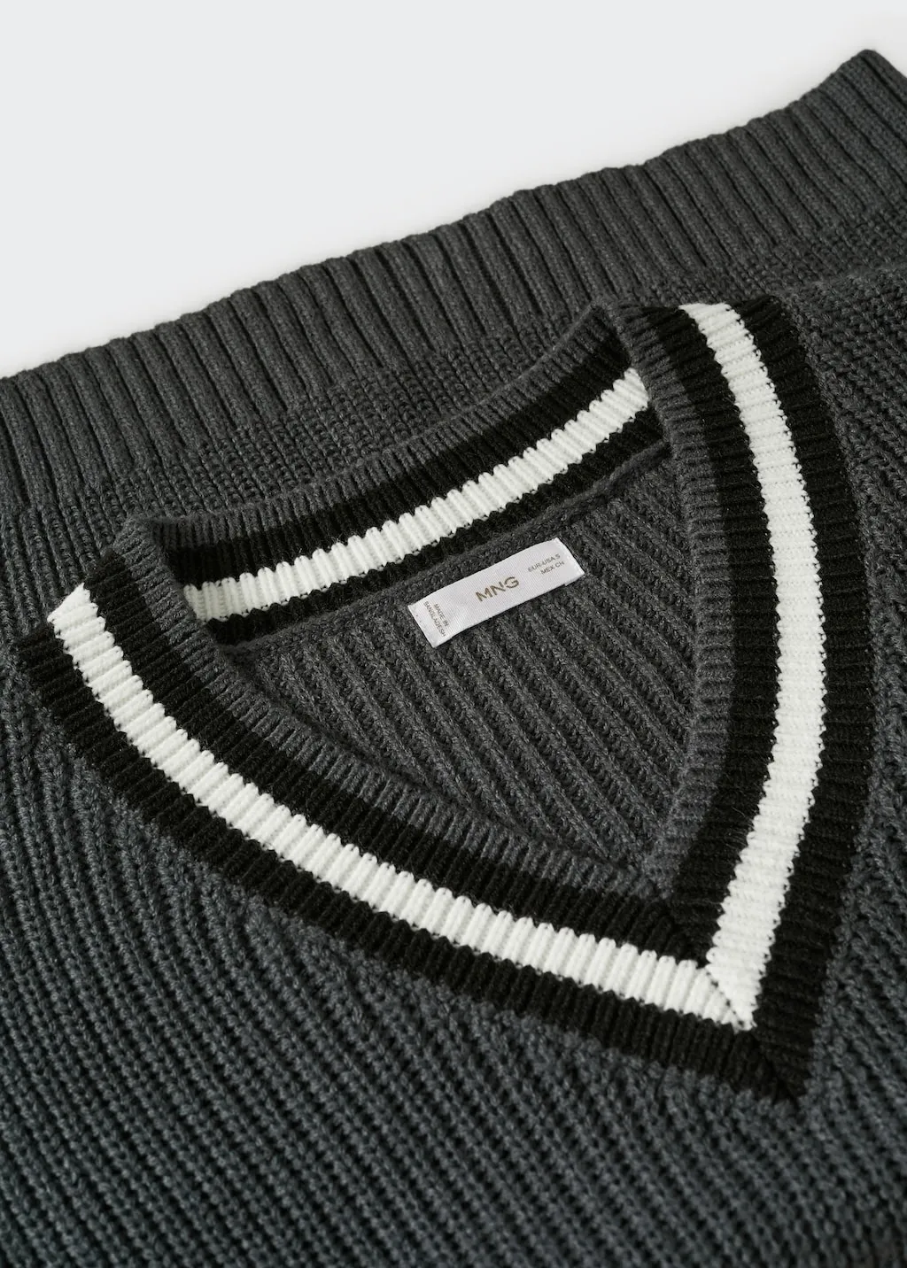 Pullover maglia collo a V