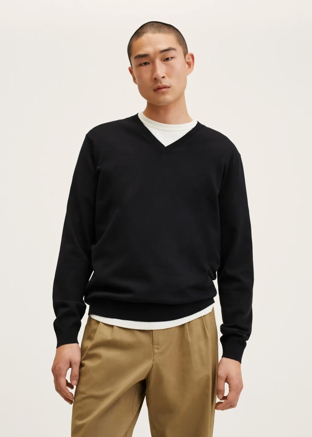 Pullover termoregolante collo a V