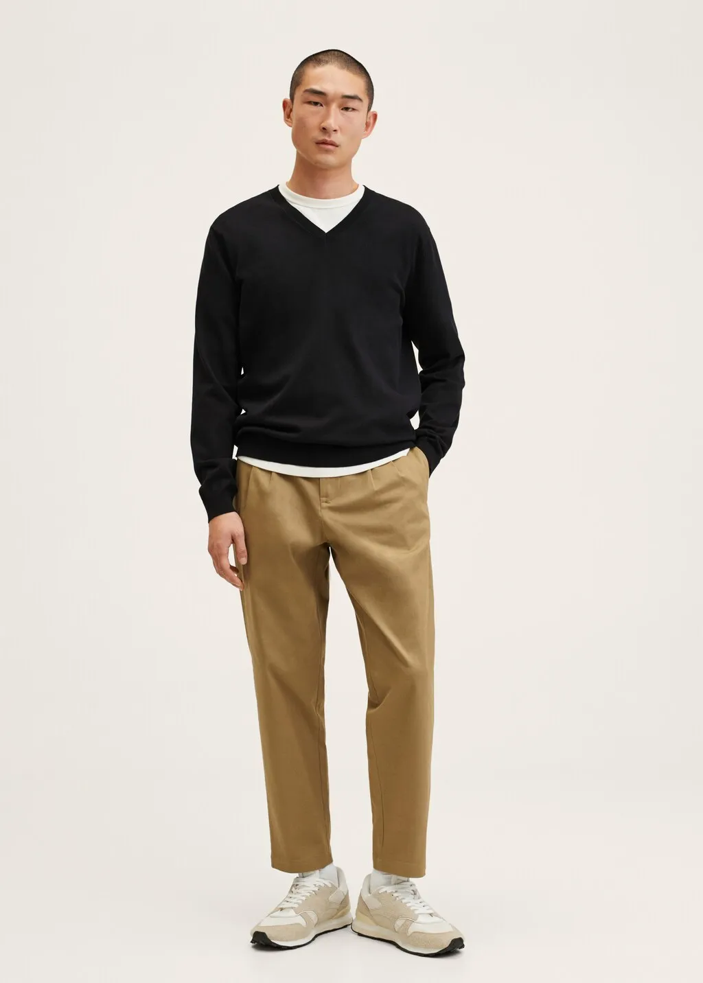 Pullover termoregolante collo a V