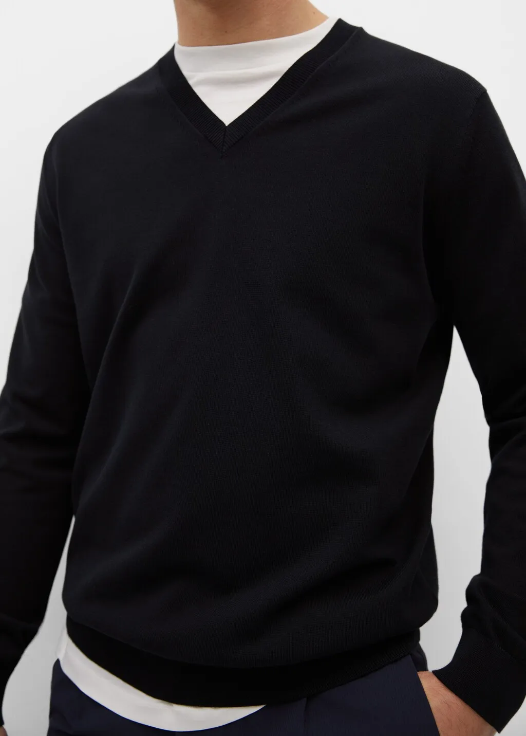 Pullover termoregolante collo a V