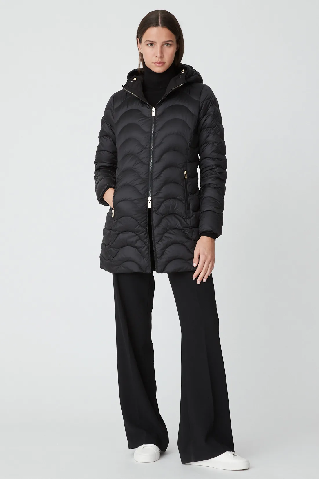RITA – Reversible black wave down jacket