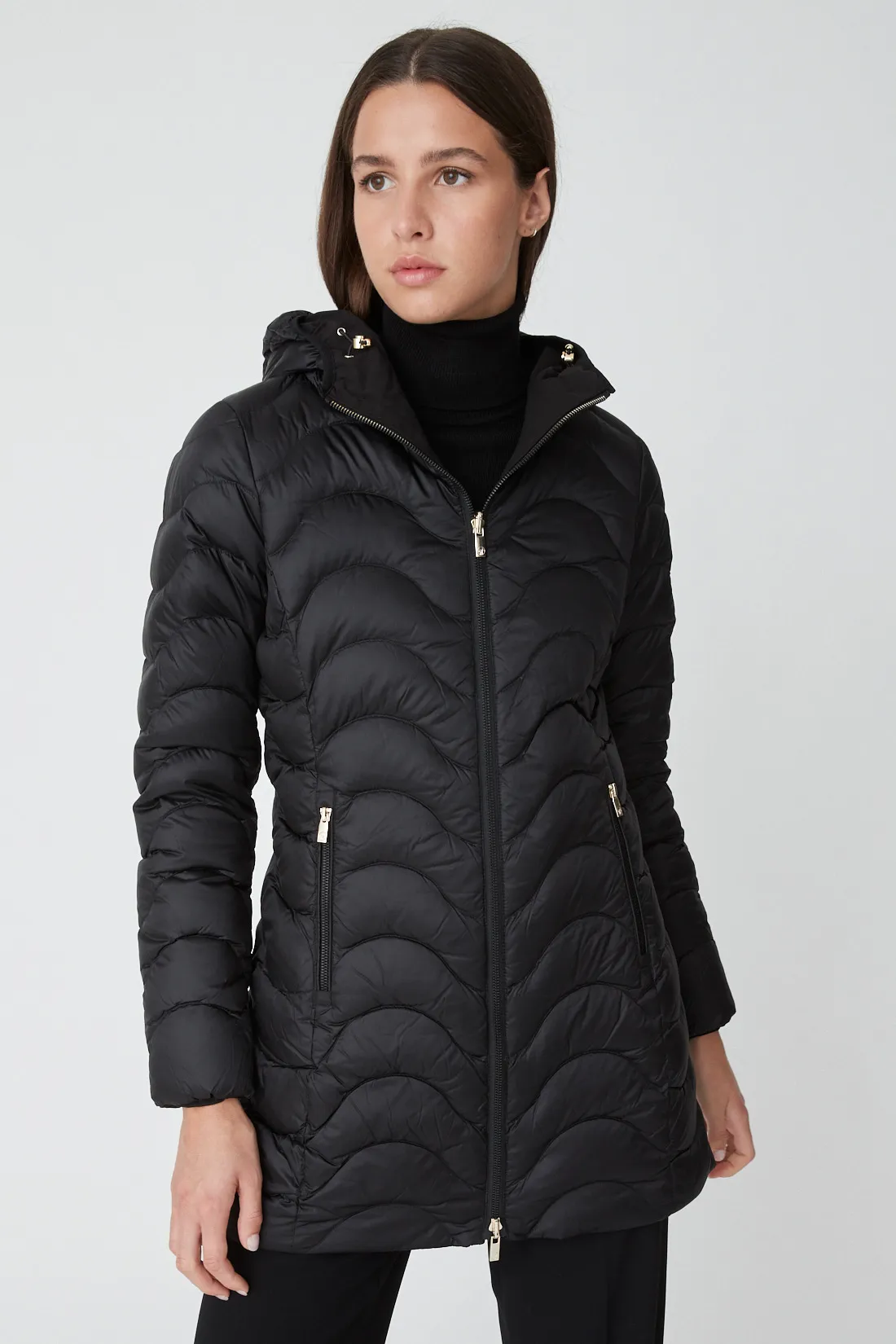 RITA – Reversible black wave down jacket